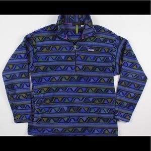 Rare Vintage 90s Patagonia Waves 1/4 Zip Fleece